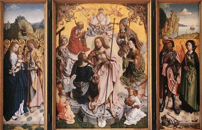 MASTER of the St. Bartholomew Altar St Thomas Altarpiece France oil painting art